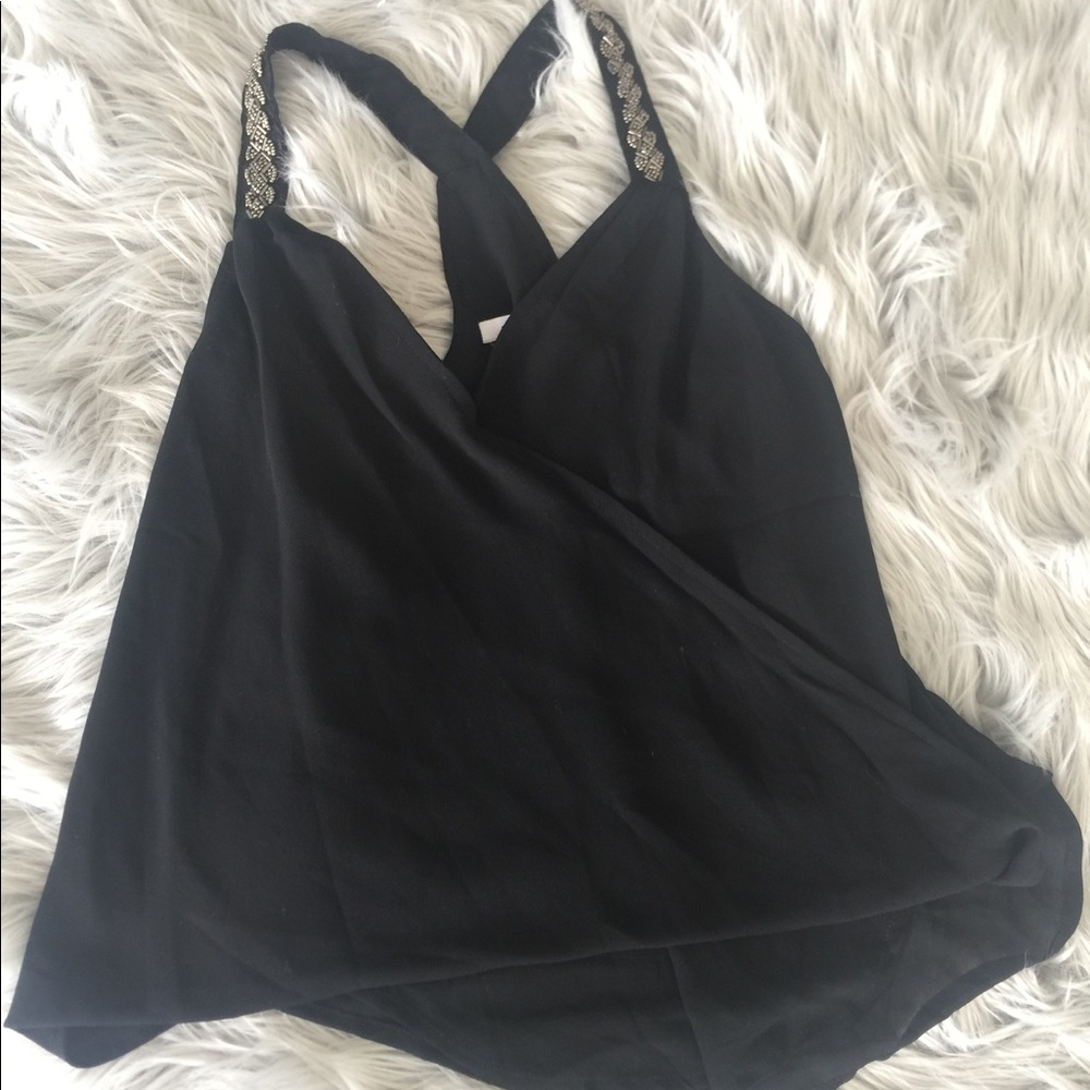 Naked zebra v neck top